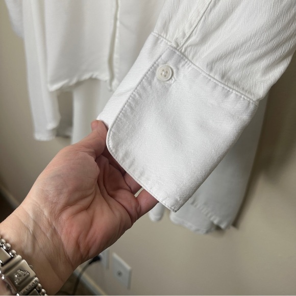 Lisa Bayne Dramatic High Low Tencel Viscose Blouse Size XXL - Picture 3 of 6